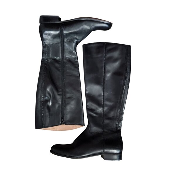 Corso Como Black Leather Riding Style Boots Womens Size 9M Equestrian - Picture 1 of 11